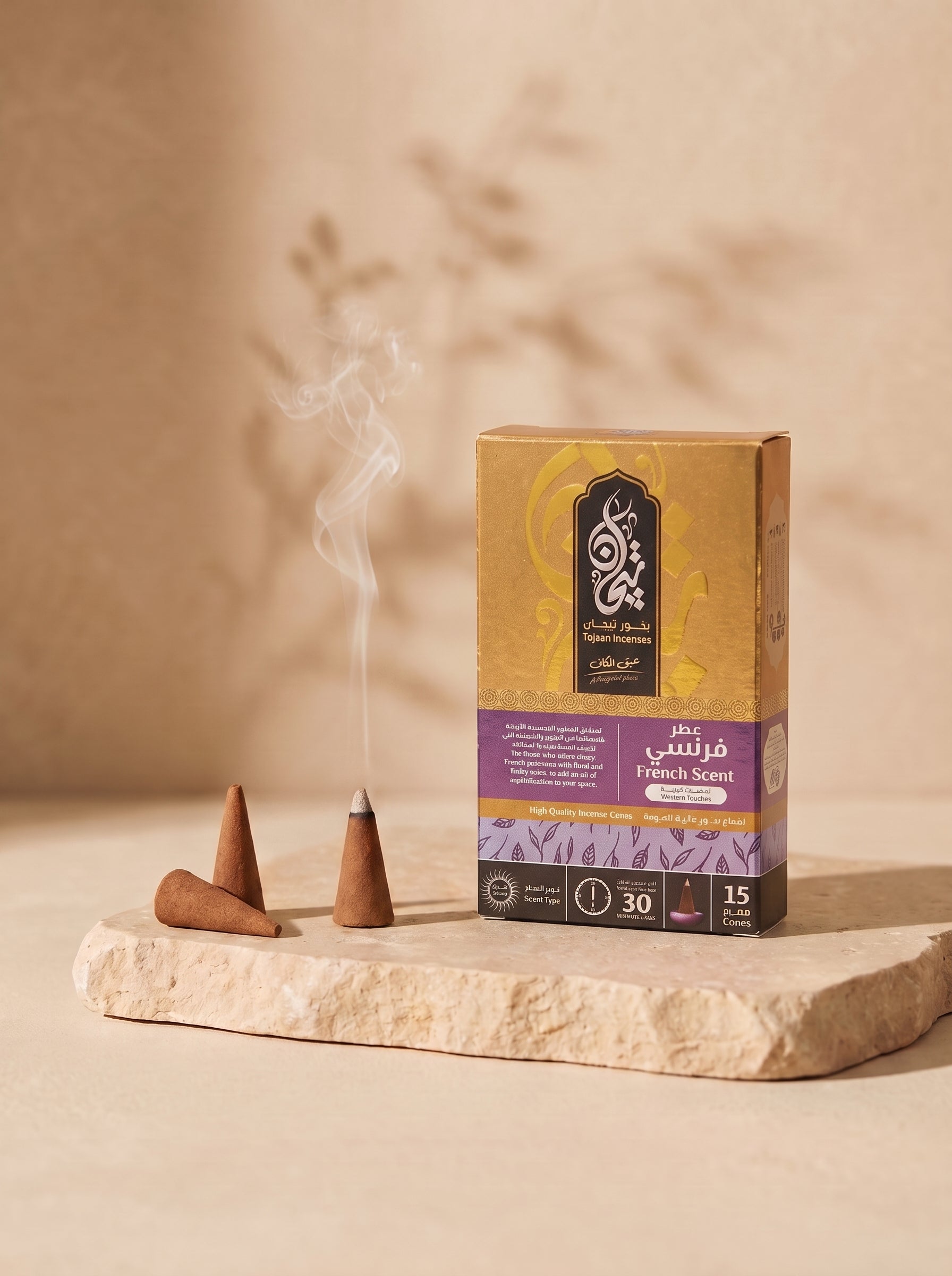 Tejaan Incense | Concentrated Incense Cones – 15 Cones (30 Min Burn)
