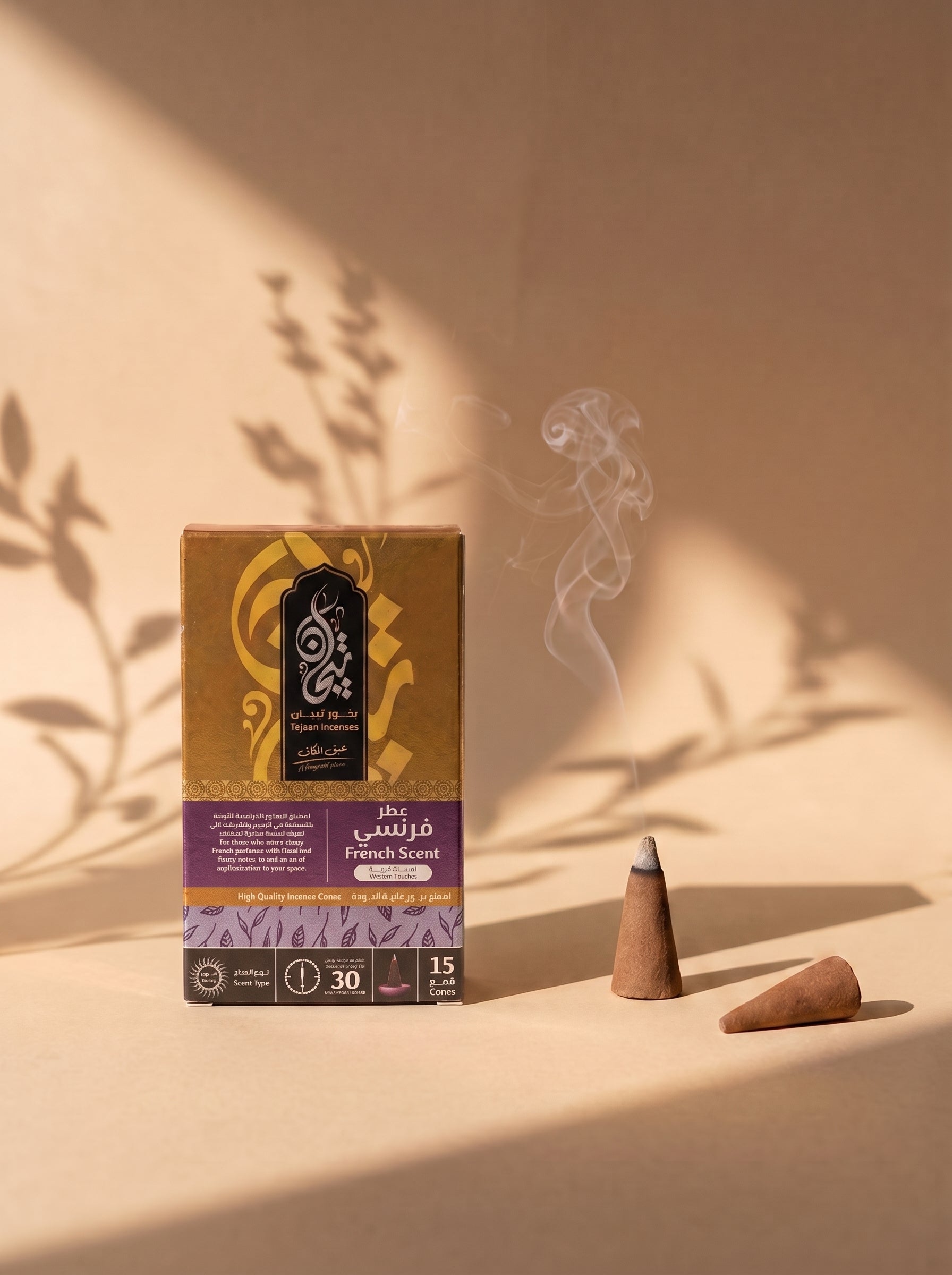 Tejaan Incense | Concentrated Incense Cones – 15 Cones (30 Min Burn)