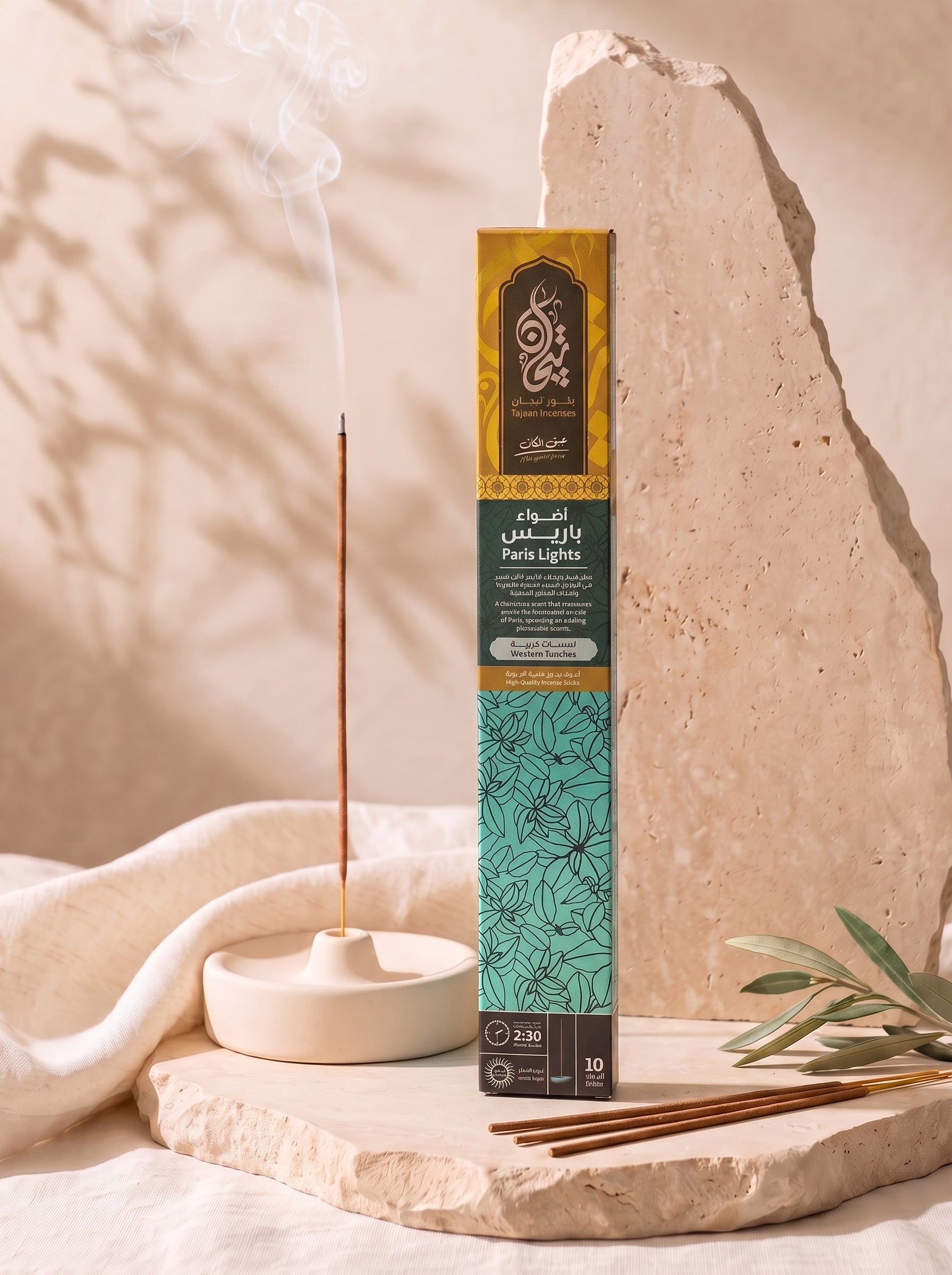 Tejaan Incense | 10 High-Quality Incense Sticks – Burns up to 2:30 Hours